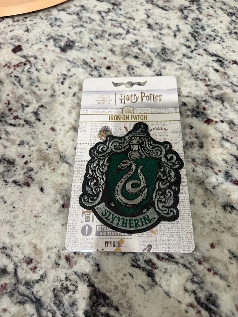 Bioworld Harry Potter Slytherin Iron-On Patch in Green and Black